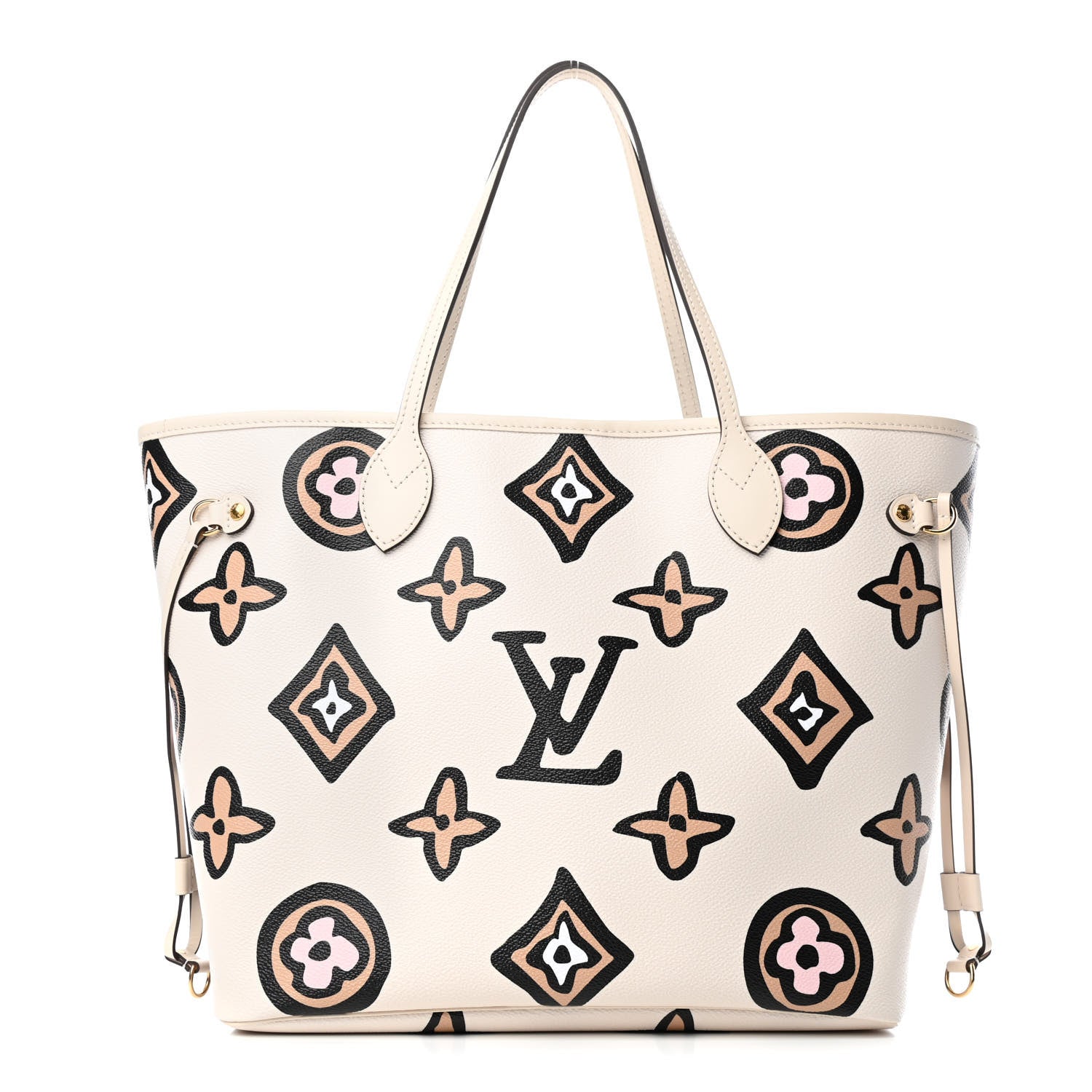 Louis Vuitton Monogram Giant Wild At Heart Neverfull MM Creme 1 of 4