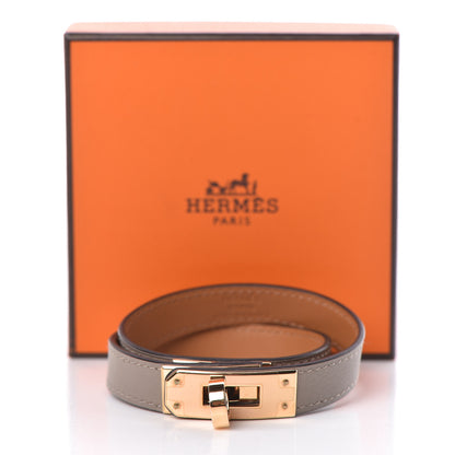 Hermes Box Kelly Double Tour Bracelet T3 Gris Tourterelle 5 of 5
