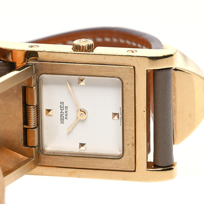 Hermes Stainless Steel Swift 23mm Medor Quartz Watch Etoupe 4 of 5