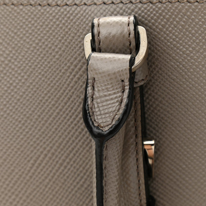 Prada Saffiano Cuir Small Double Handle Tote Argilla 12 of 15