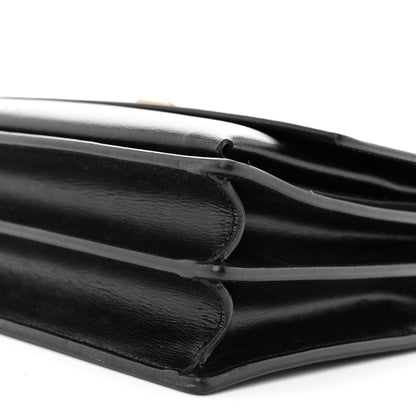 Saint Laurent Smooth Calfskin Medium Monogram Sunset Satchel Black 10 of 11