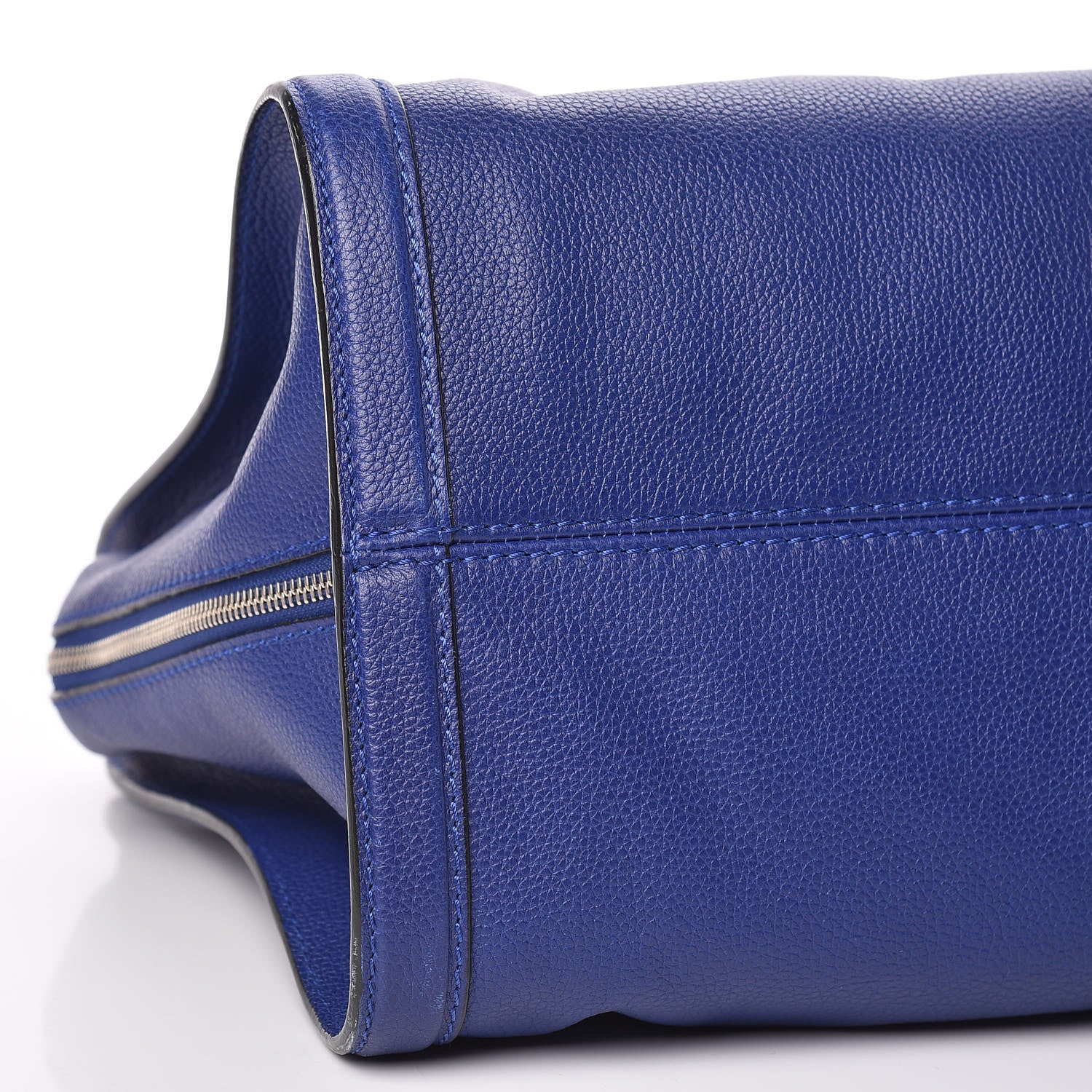 Alexander McQueen Pebbled Calfskin Large Skull Padlock Zip Around Tote Ultramarine 8 of 10