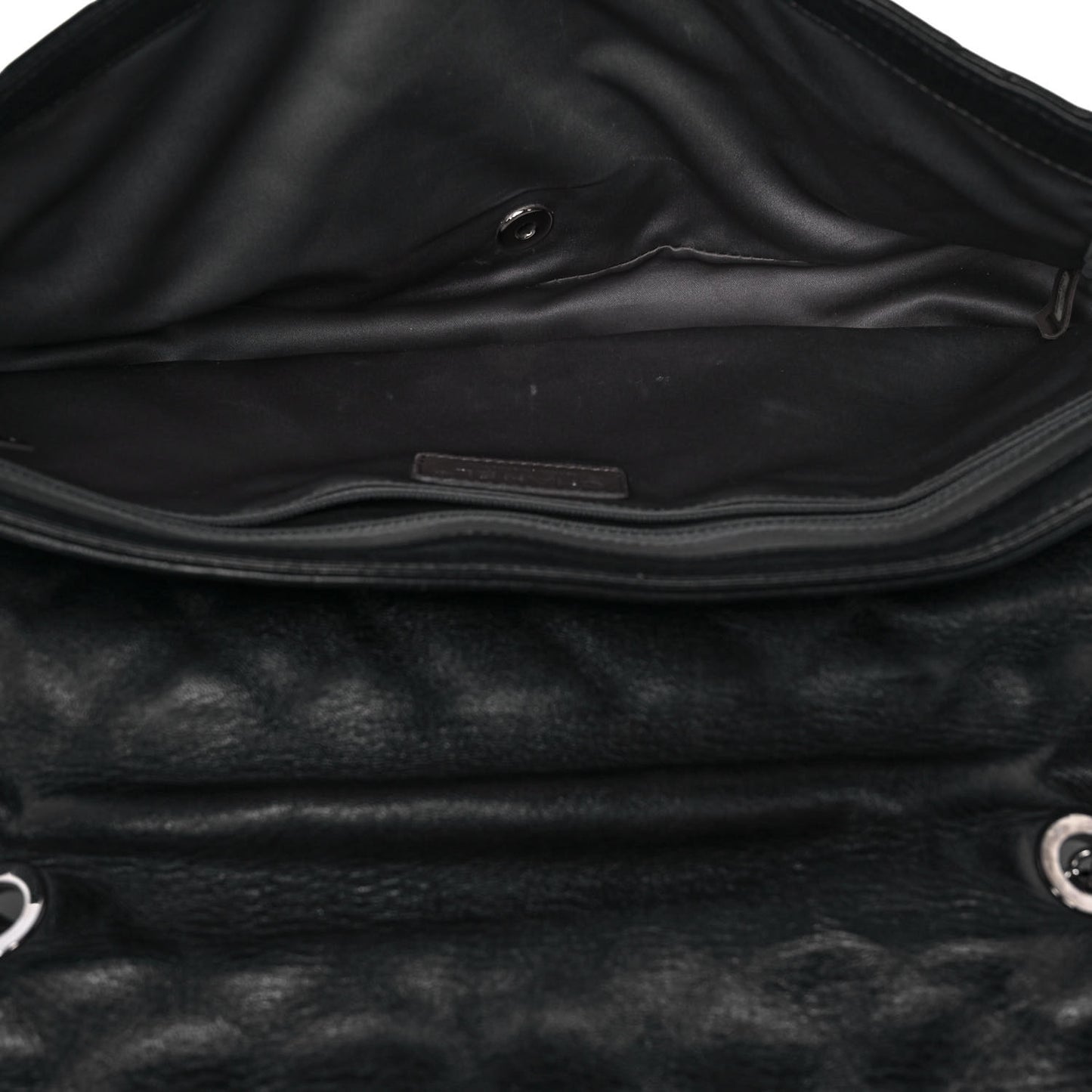 Lambskin Quilted Jumbo Coco Rain Flap Black
