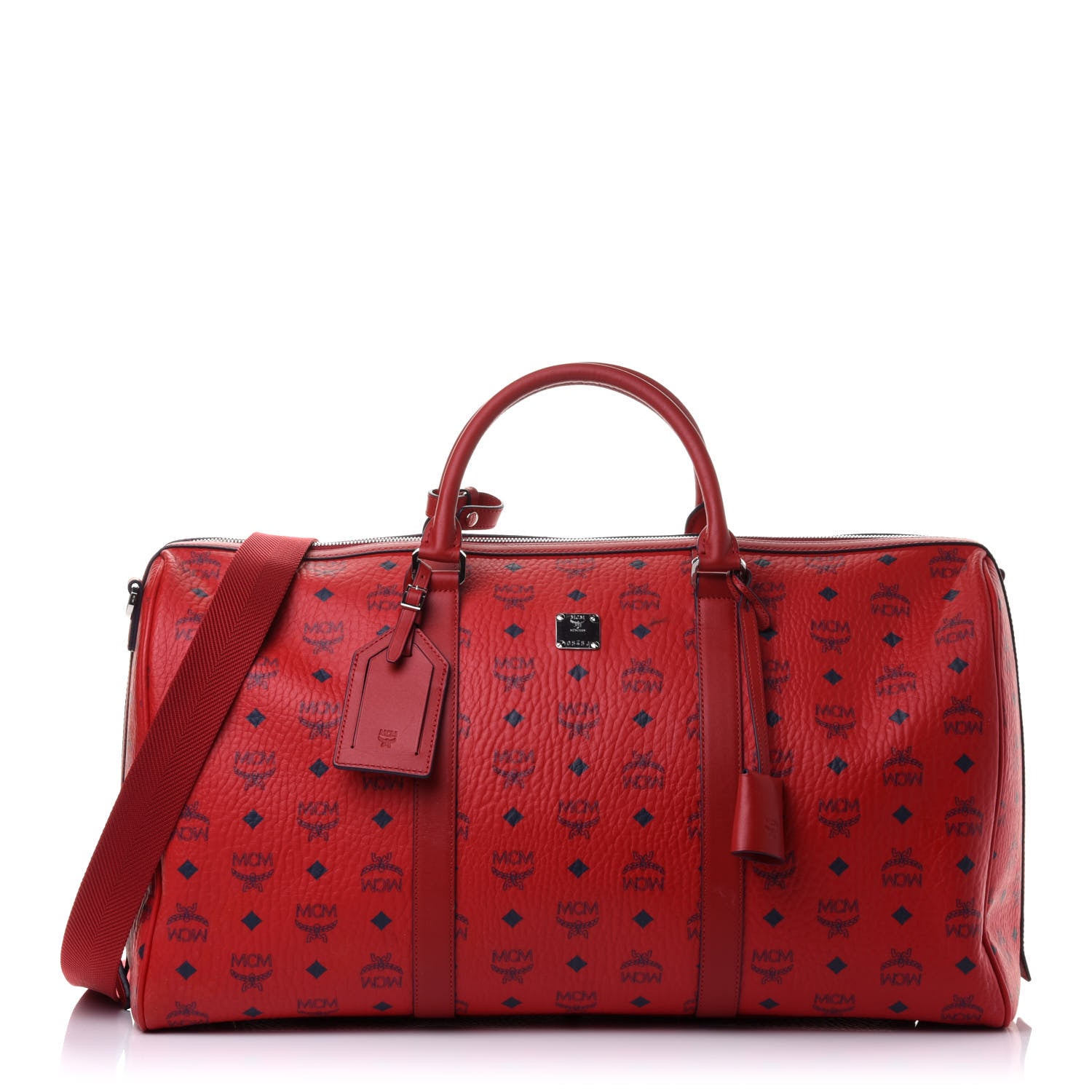 MCM Visetos Medium Traveler Weekender Bag Red 1 of 11
