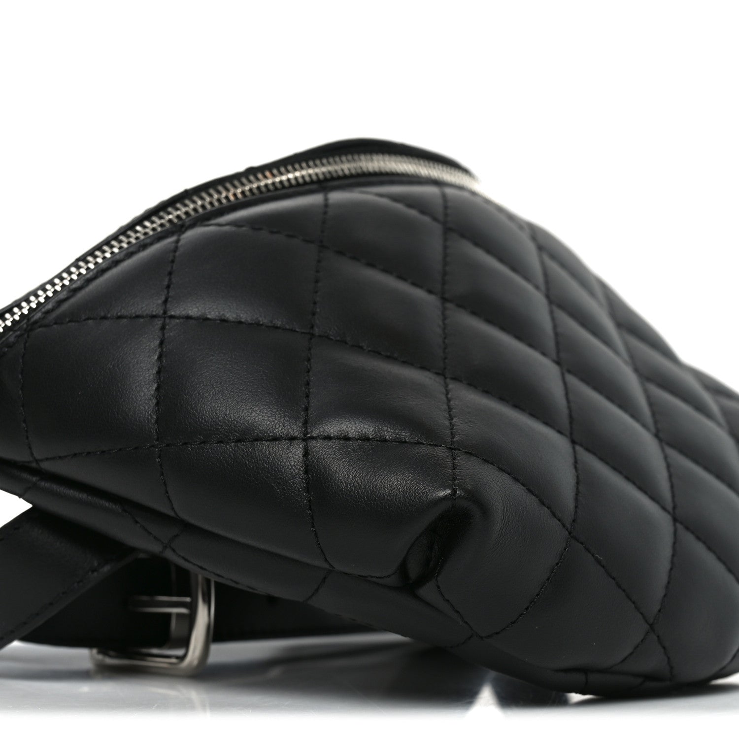 Chanel Calfskin Quilted Waist Belt Bag Black 9 of 11