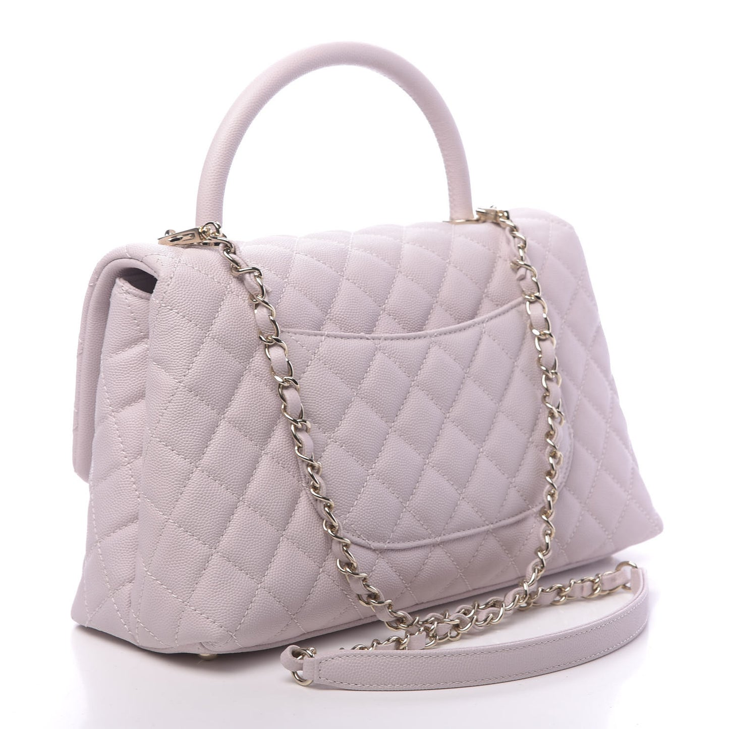 Caviar Quilted Small Coco Handle Flap Lilas Lilac