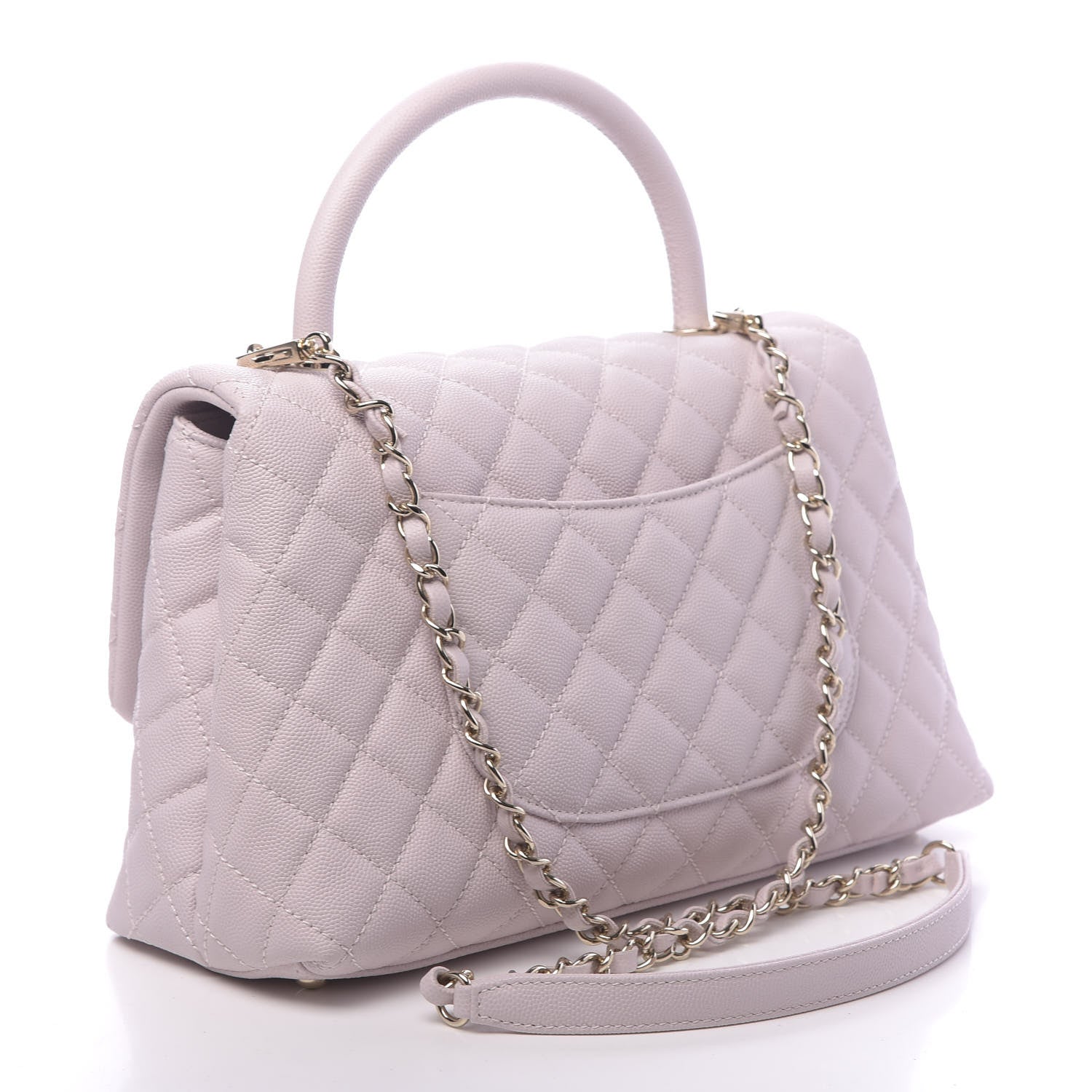 Chanel Caviar Quilted Small Coco Handle Flap Lilas Lilac 3 of 10