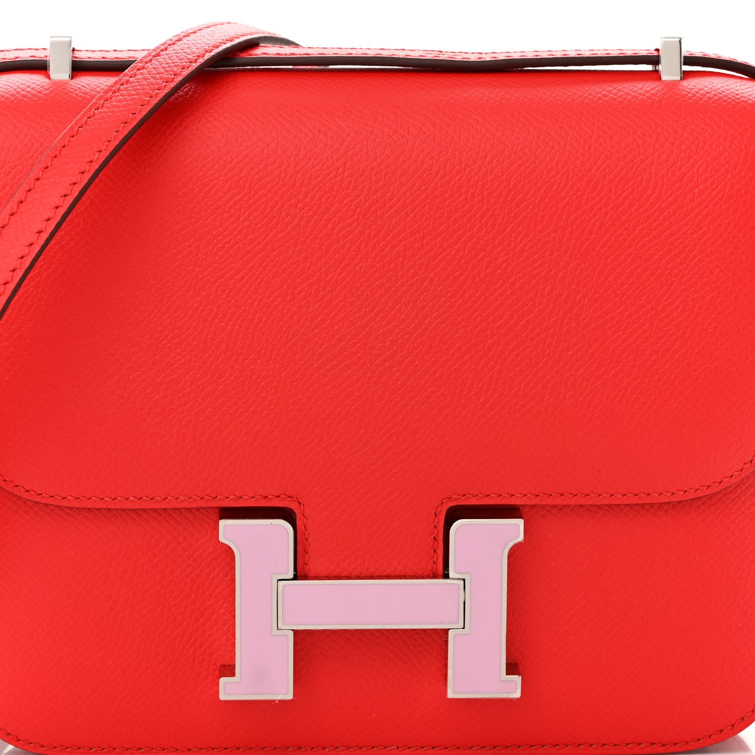 Hermes Epsom Enamel Constance 18 Rouge de Coeur Mauve Sylvestre 8 of 11