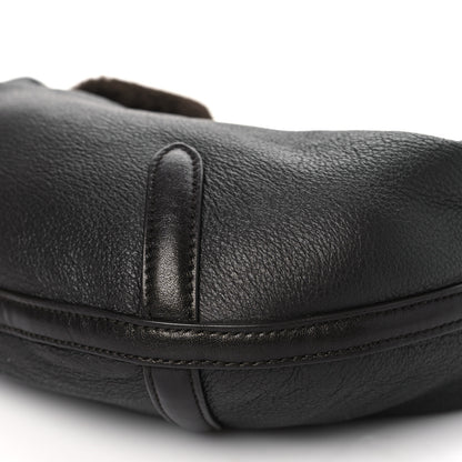 Bottega Veneta Calfskin Shearling Aviator Mini Jodie Dark Brown Fondant 11 of 11