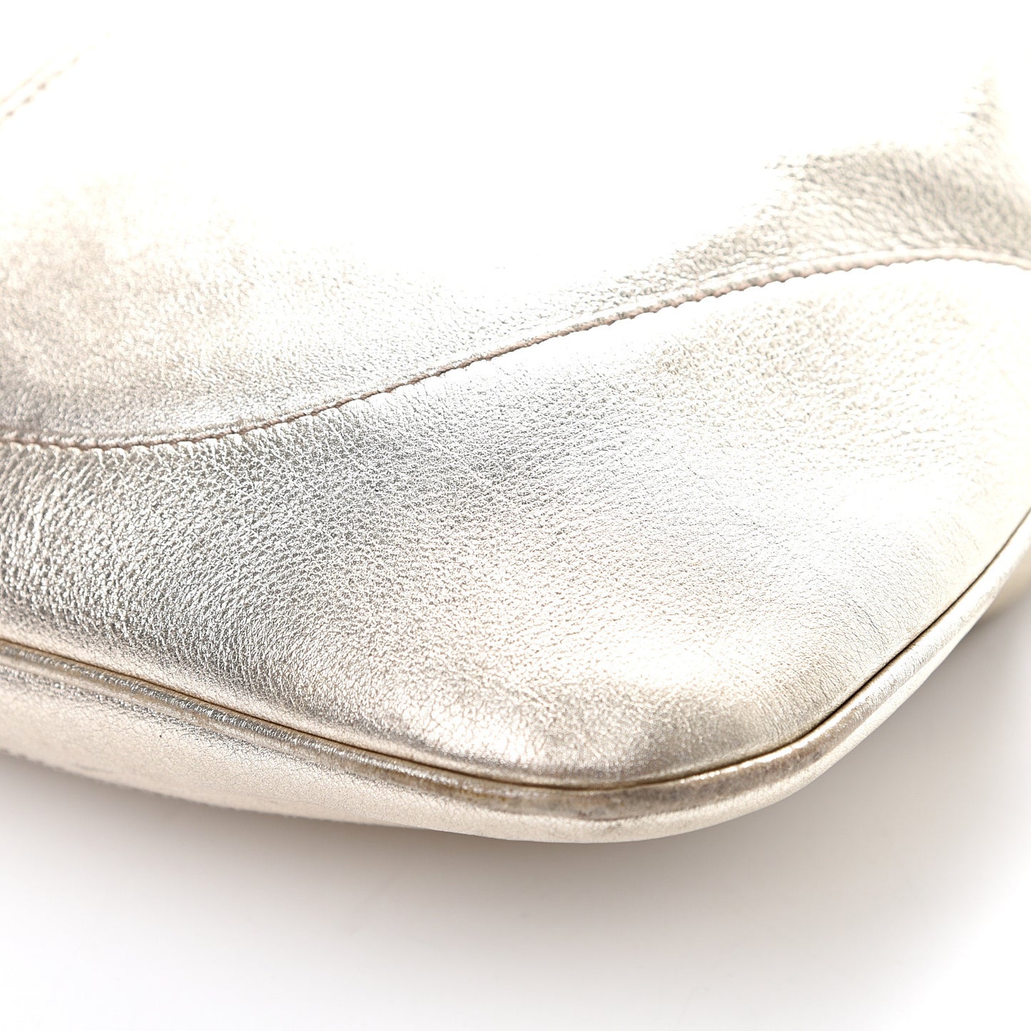 Metallic Calfskin Web Large Jackie O Bouvier Hobo Gold