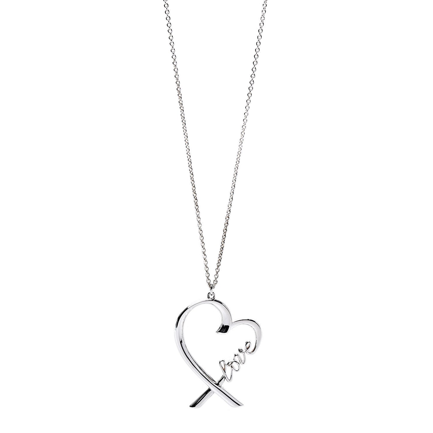 Sterling Silver Paloma Picasso Loving Heart Love Pendant Necklace