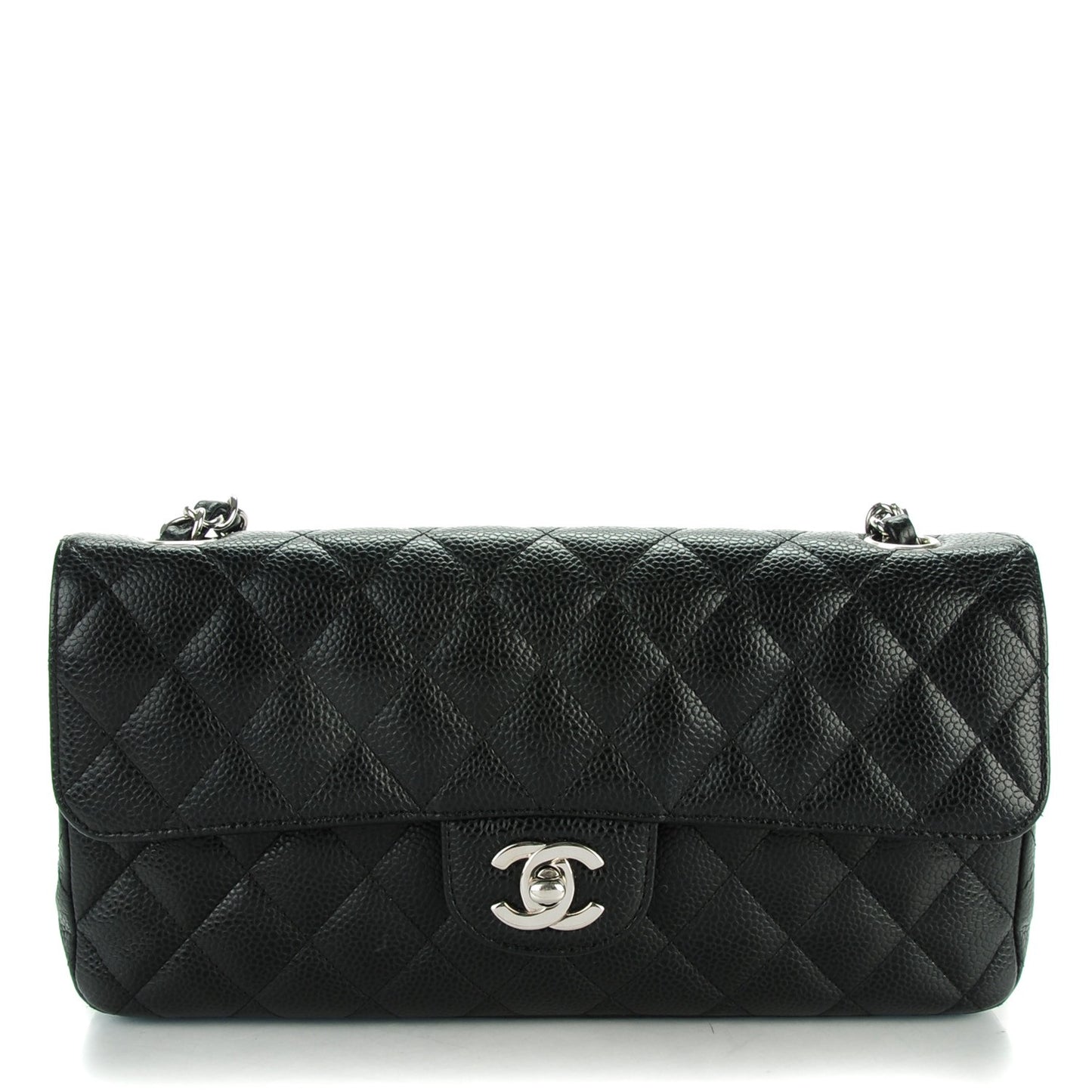 Caviar Quilted East West Flap Black