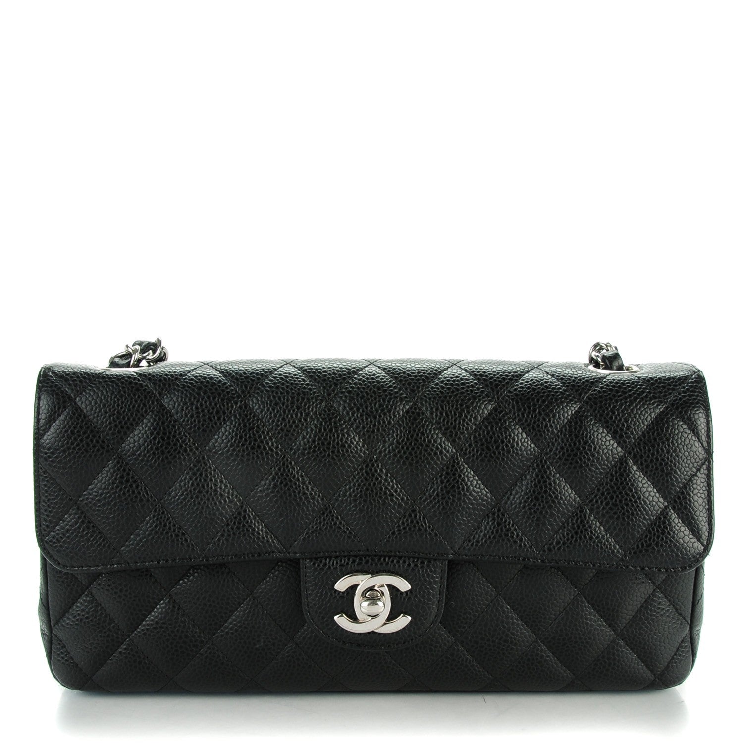 Chanel Caviar Quilted East West Flap Black 1 of 9