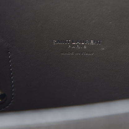 Saint Laurent Calfskin Crocodile Embossed Small Sac De Jour Coal 7 of 12