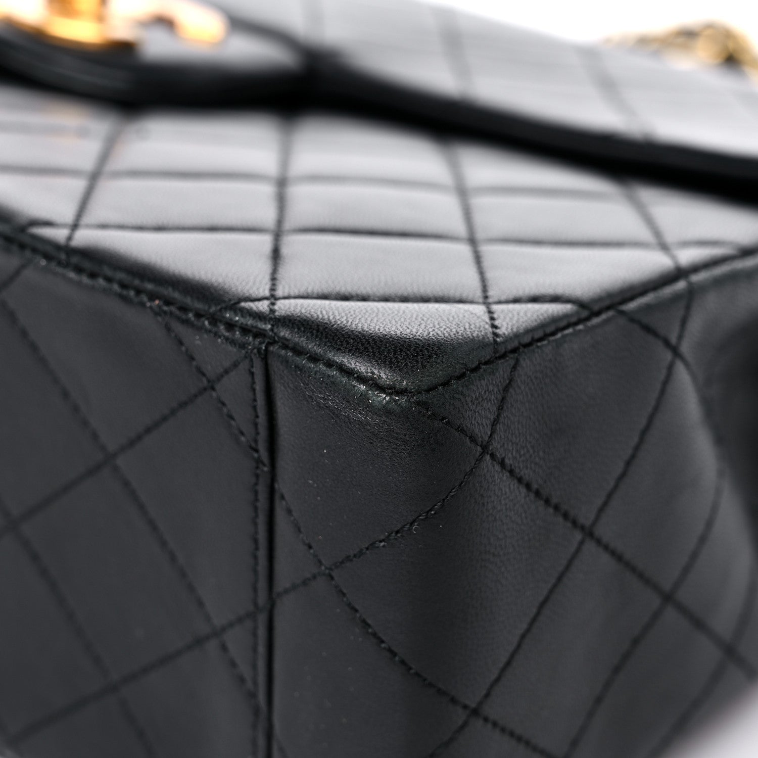Chanel Lambskin Quilted XL Jumbo Single Flap Black 9 of 17