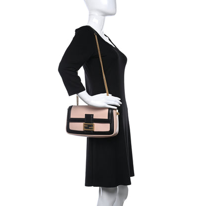 Fendi Nappa Apolo Bi-Color Chain Baguette Rosa Quarzo Black 2 of 14