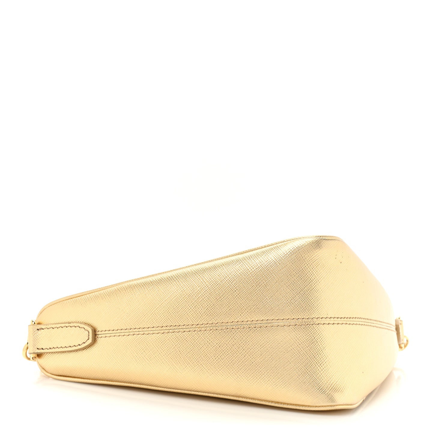 Saffiano Lux Triangle Shoulder Bag Platino