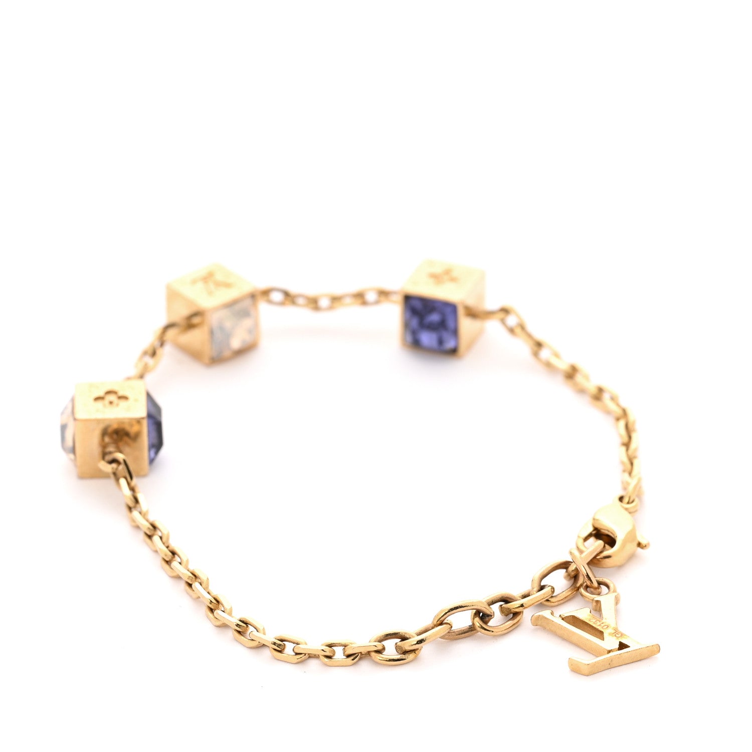 Louis Vuitton Swarovski Gamble Bracelet Azur Gold 3 of 4