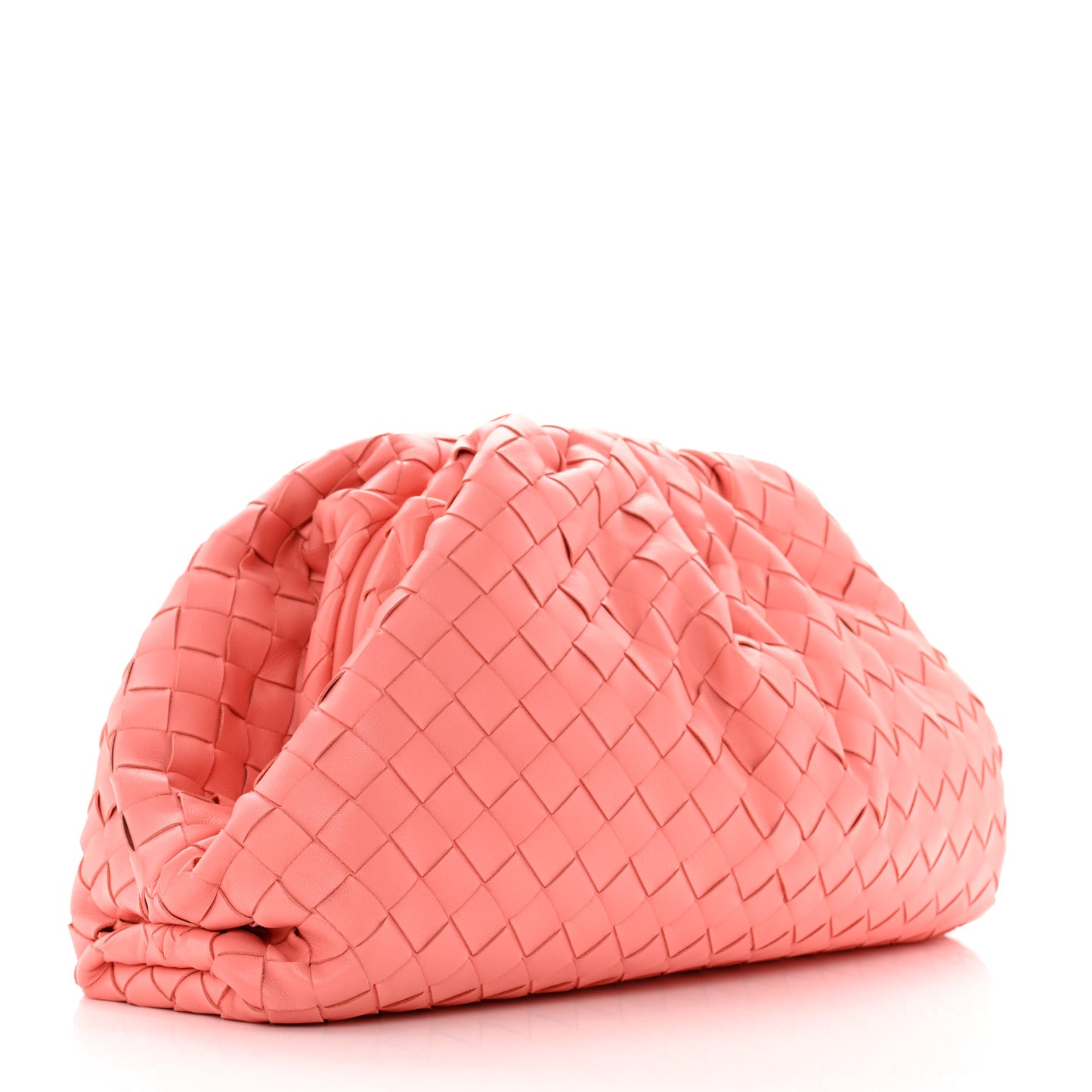 Nappa Maxi Intrecciato The Pouch Oversized Clutch Peach