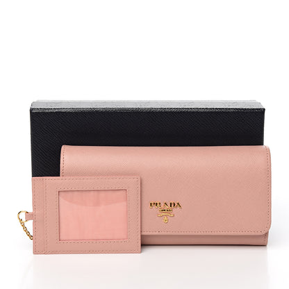 Prada Saffiano Metal Continental Flap Wallet Orchidea 10 of 10