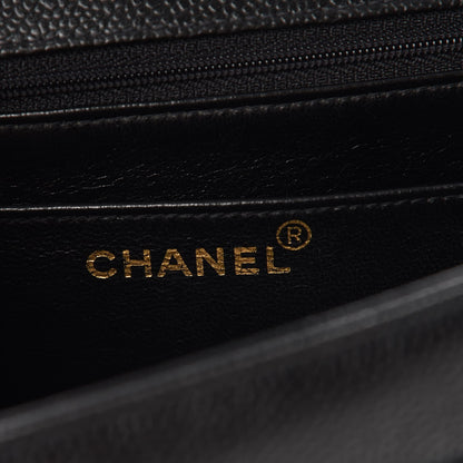 Chanel Caviar Horizontal Quilted Jumbo Single Flap Black 7 of 9