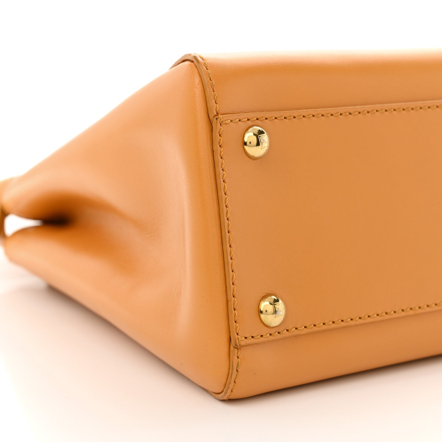Vitello Morgan Beaded Medium Peekaboo Iconic Satchel Oro Soft