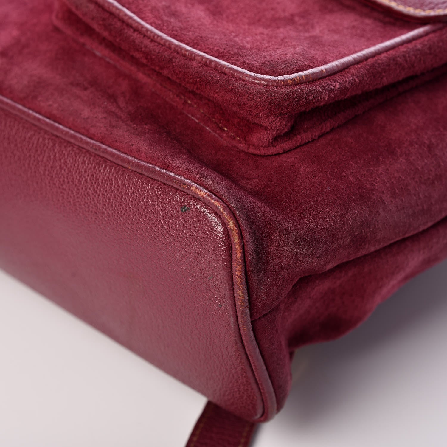 Gucci Suede Bamboo Backpack Purple 9 of 14