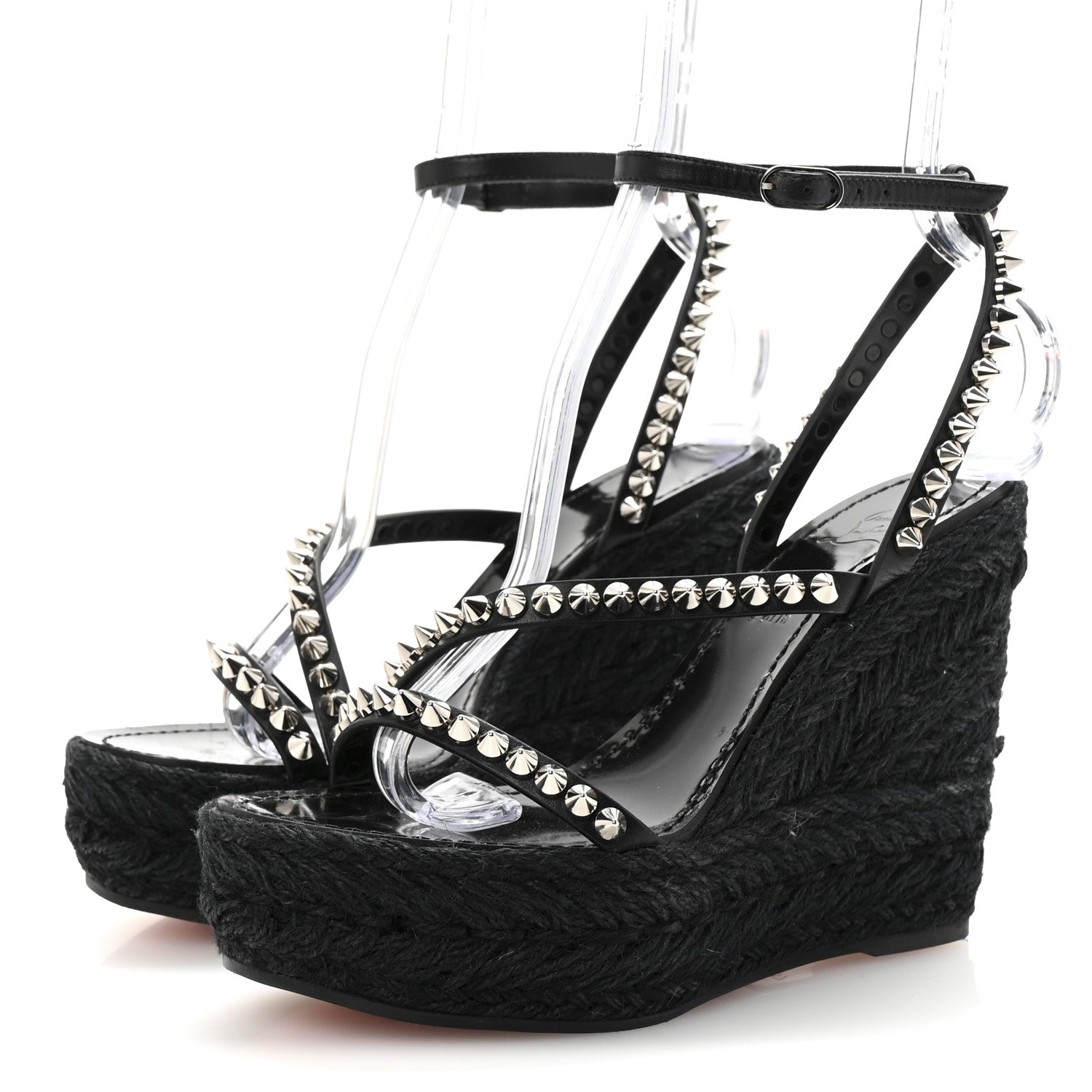 Christian Louboutin Patent Mafaldina 120 Wedge Sandals 37 Black 4 of 8