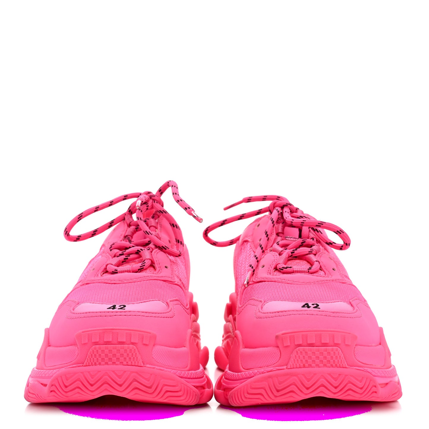 Fabric Mesh Mens Triple S Sneakers 42 Fluo Pink