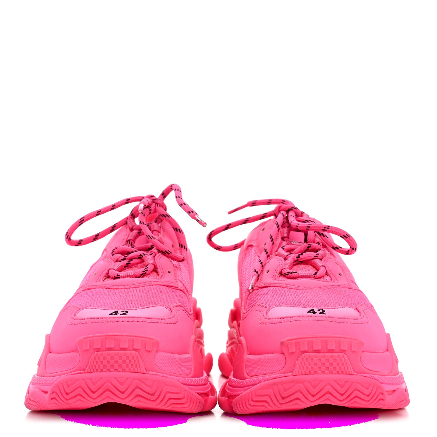 Balenciaga Fabric Mesh Mens Triple S Sneakers 42 Fluo Pink 3 of 8