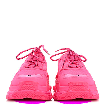 Balenciaga Fabric Mesh Mens Triple S Sneakers 42 Fluo Pink 3 of 8