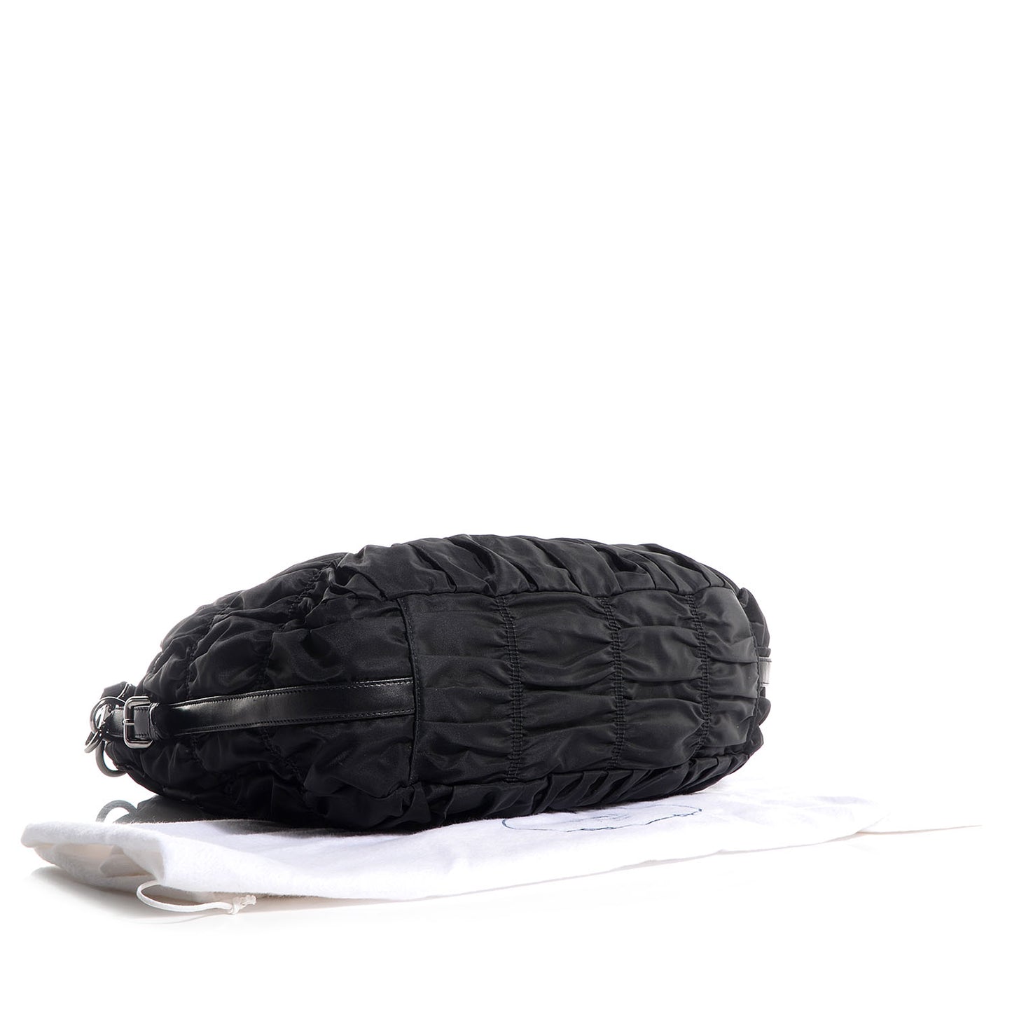 Tessuto Nylon Gaufre Hobo Black