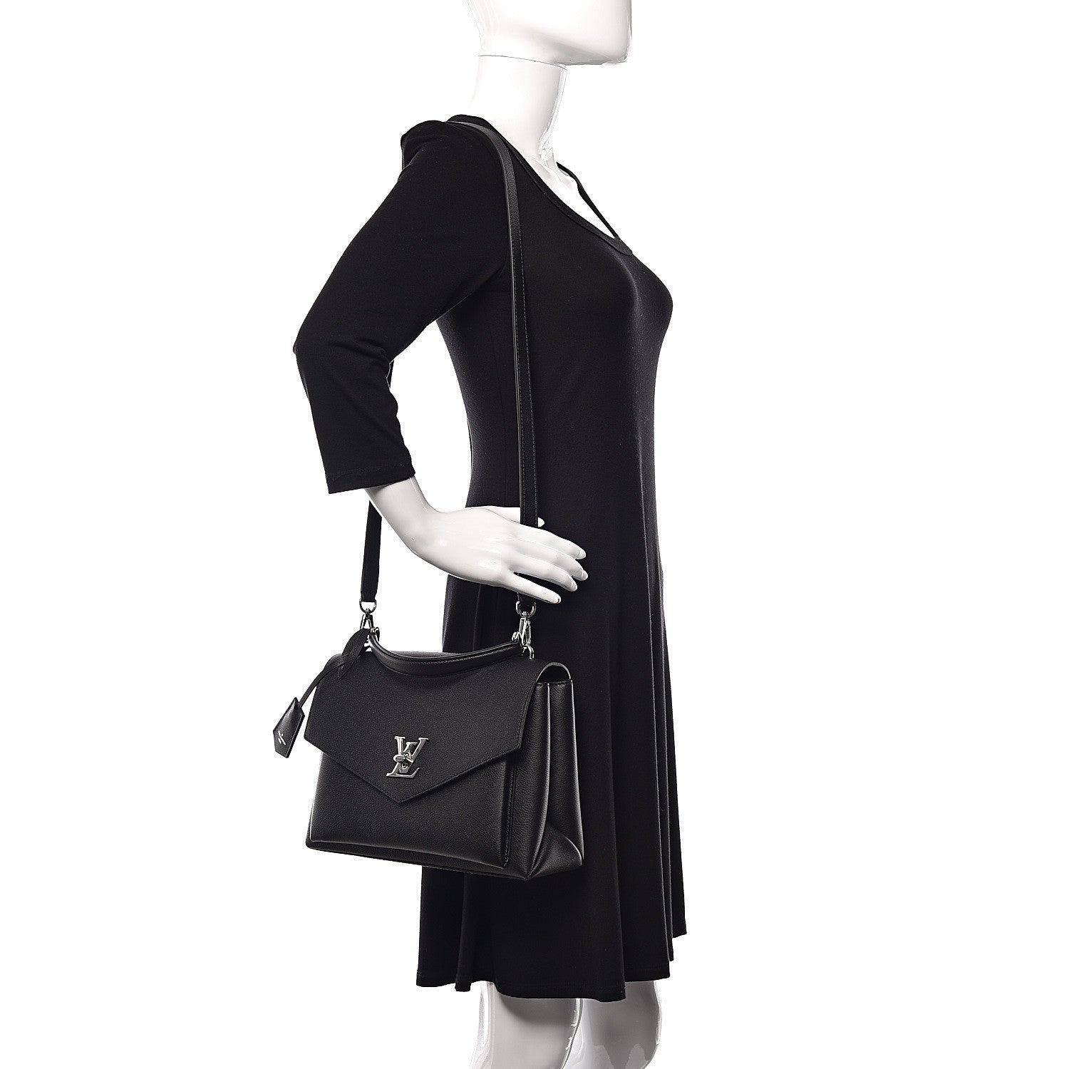 Louis Vuitton Soft Calfskin My Lockme Top Handle Black 2 of 12