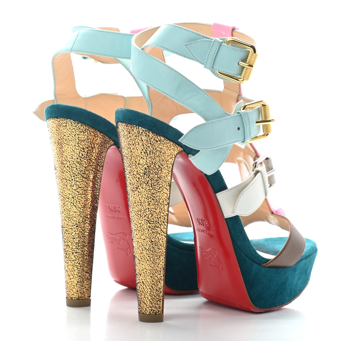 Patent Suede Glitter Rocknbuckle 140 Sandals 36.5 Version Dolly