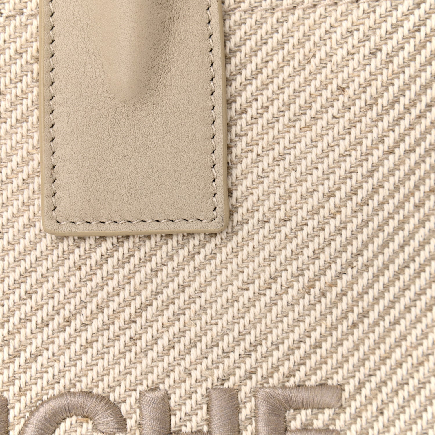 Saint Laurent Linen Calfskin Small Rive Gauche Tote Beige Sea Salt 9 of 11