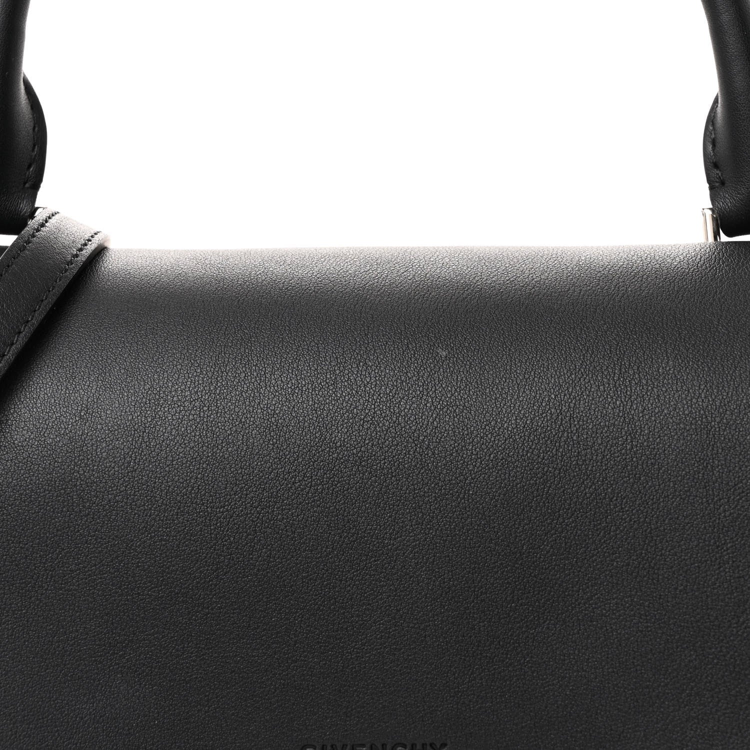Givenchy Grained Calfskin Studded Small Shark Lock Satchel Black 7 of 9