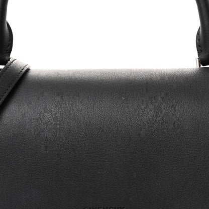 Givenchy Grained Calfskin Studded Small Shark Lock Satchel Black 7 of 9
