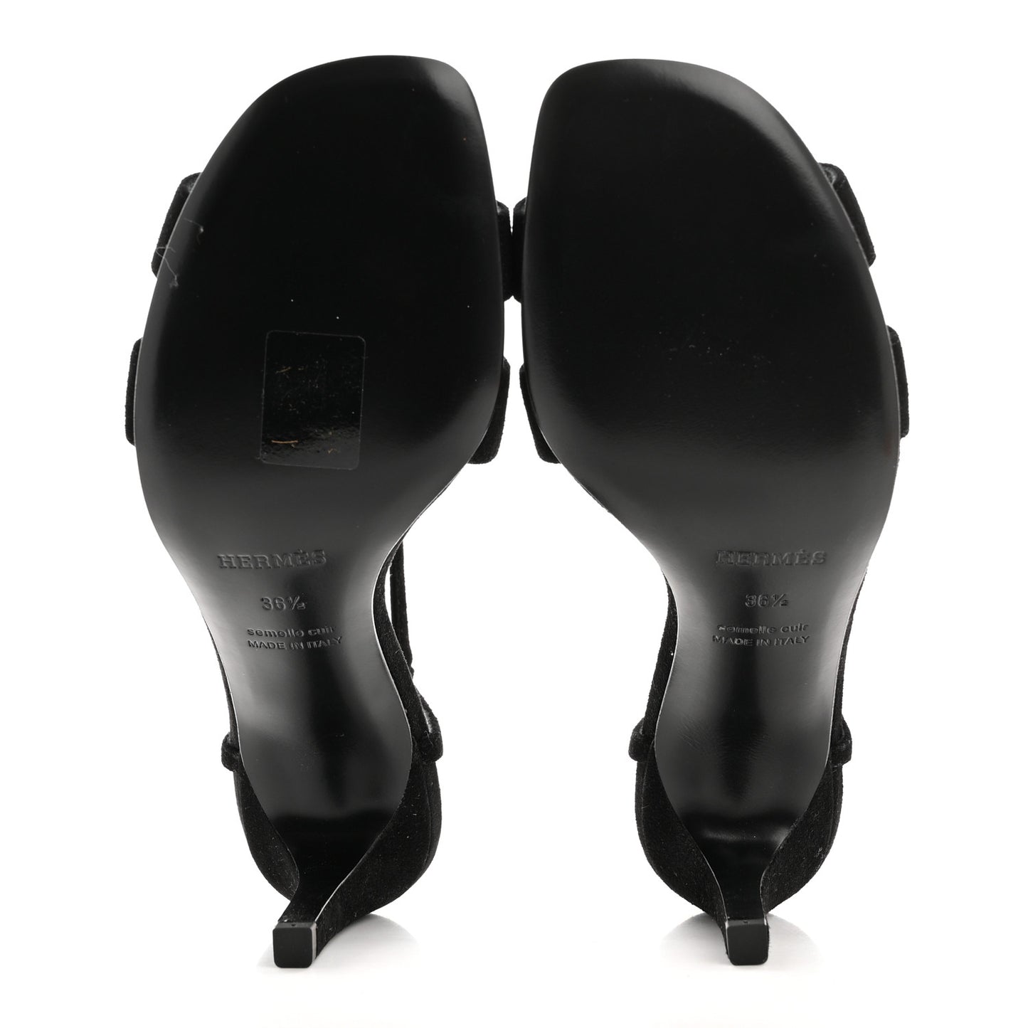 Suede Goatskin Heden 80 Sandals 36.5 Black