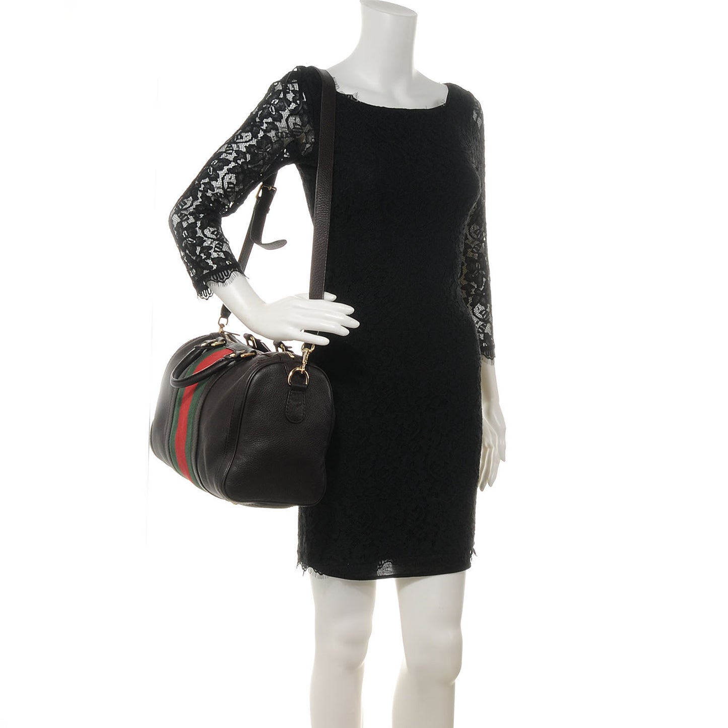 Leather Vintage Web Boston Brown