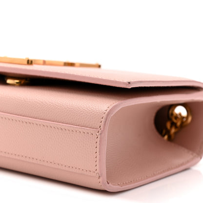 Saint Laurent Grain De Poudre Small Monogram Kate Satchel Pale Blush 10 of 11
