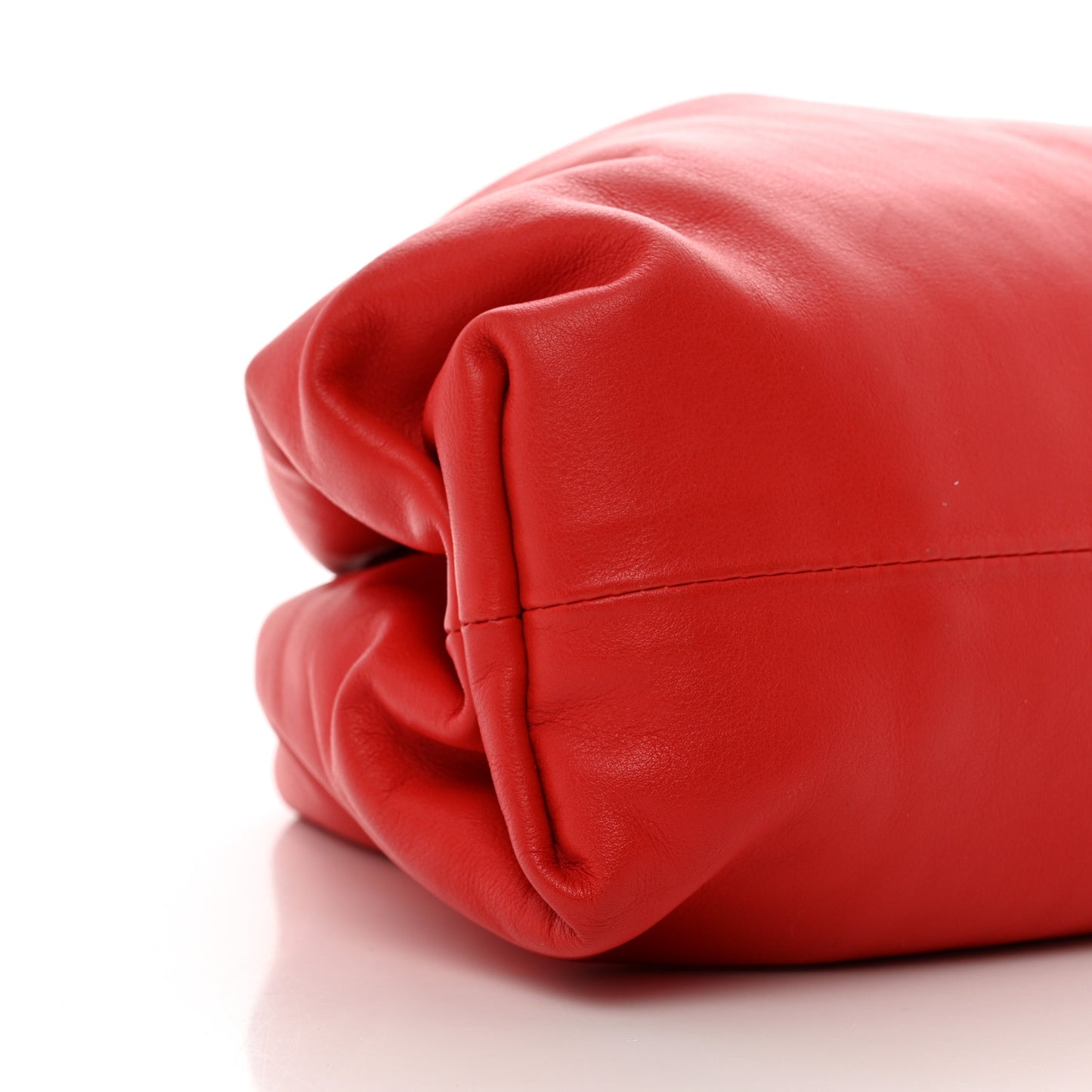 Smooth Butter Calf The Pouch Oversized Clutch Bright Red