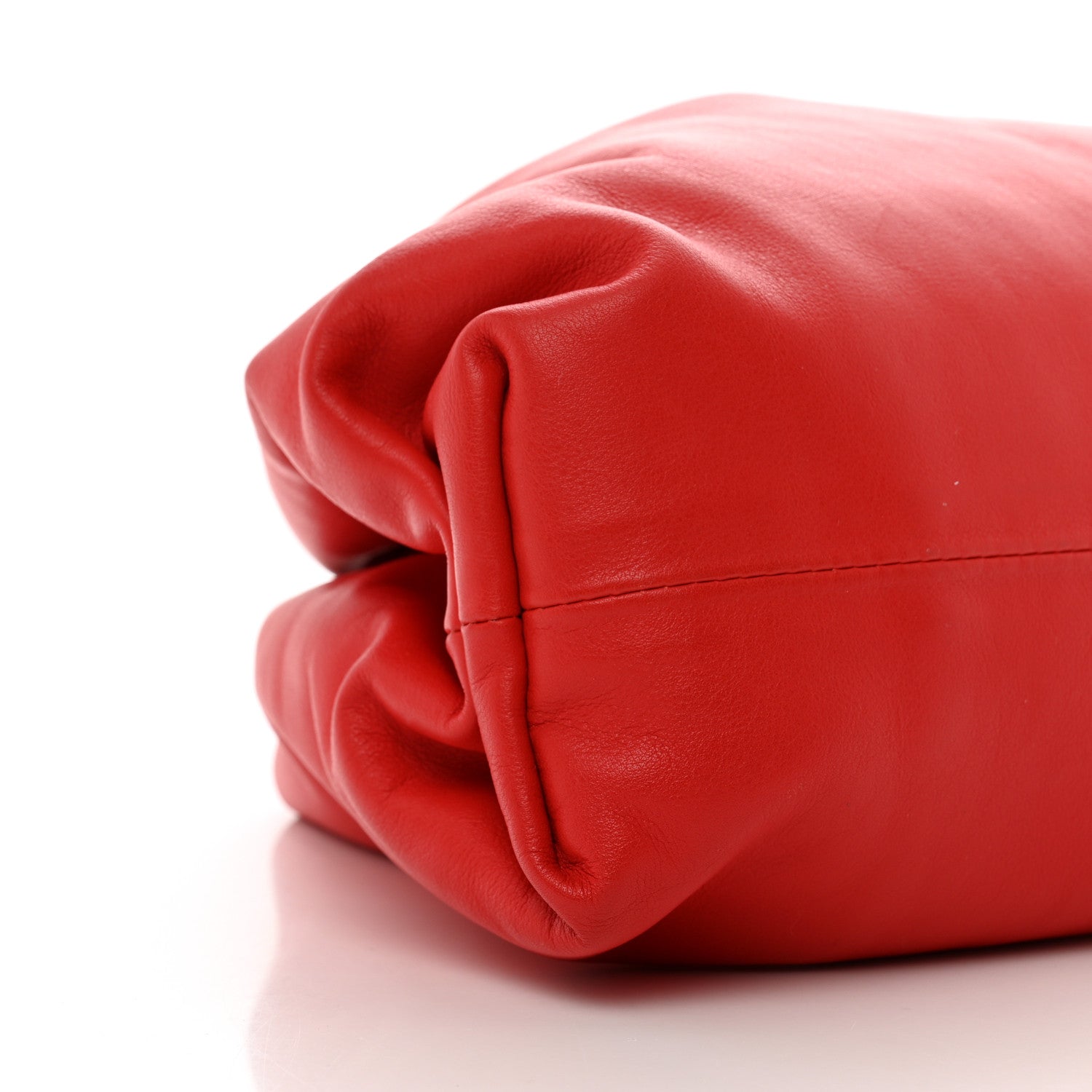 Bottega Veneta Smooth Butter Calf The Pouch Oversized Clutch Bright Red 7 of 9