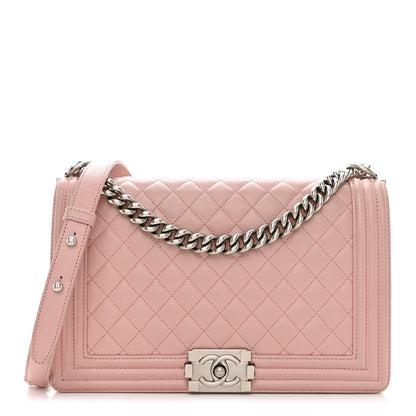 Chanel Lambskin Quilted New Medium Boy Flap Light Pink 1 of 14