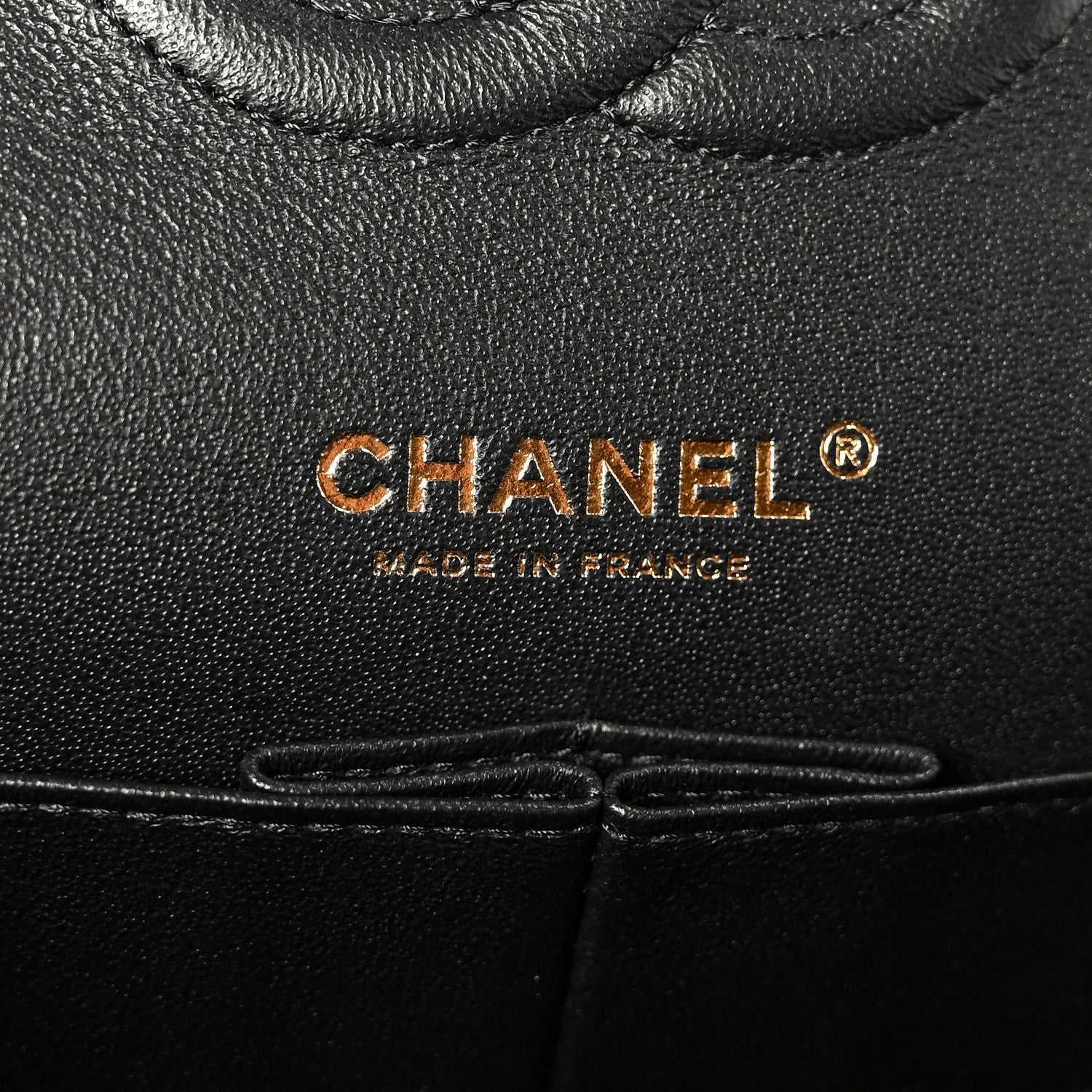 Chanel Lambskin Chevron Quilted Medium Double Flap Black 6 of 11