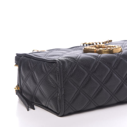 Marc Jacobs Grained Calfskin Quilted Double Stitched The Status Shoulder Bag Black 9 of 11