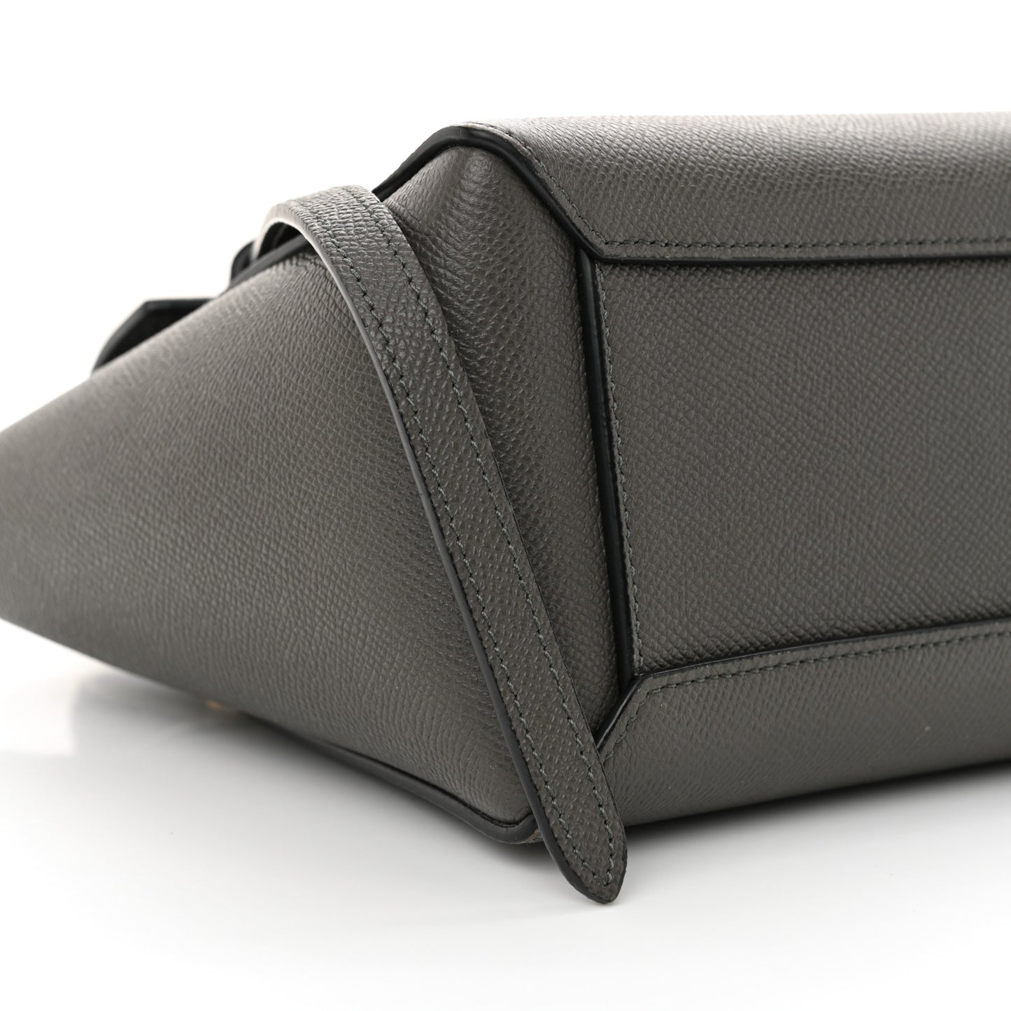 Grained Calfskin Nano Belt Bag Grey