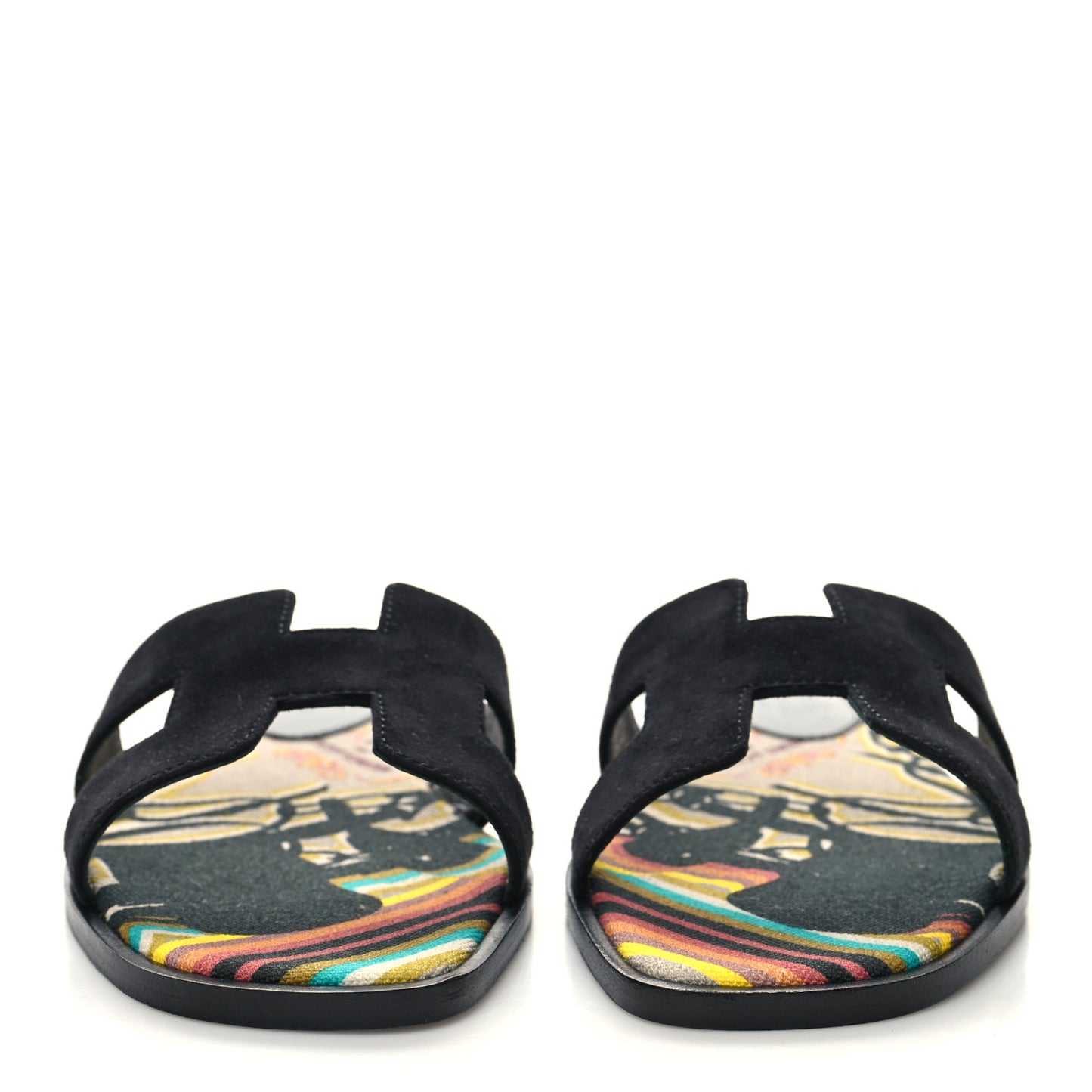 Suede Goatskin Oran Sandals 35.5 Black