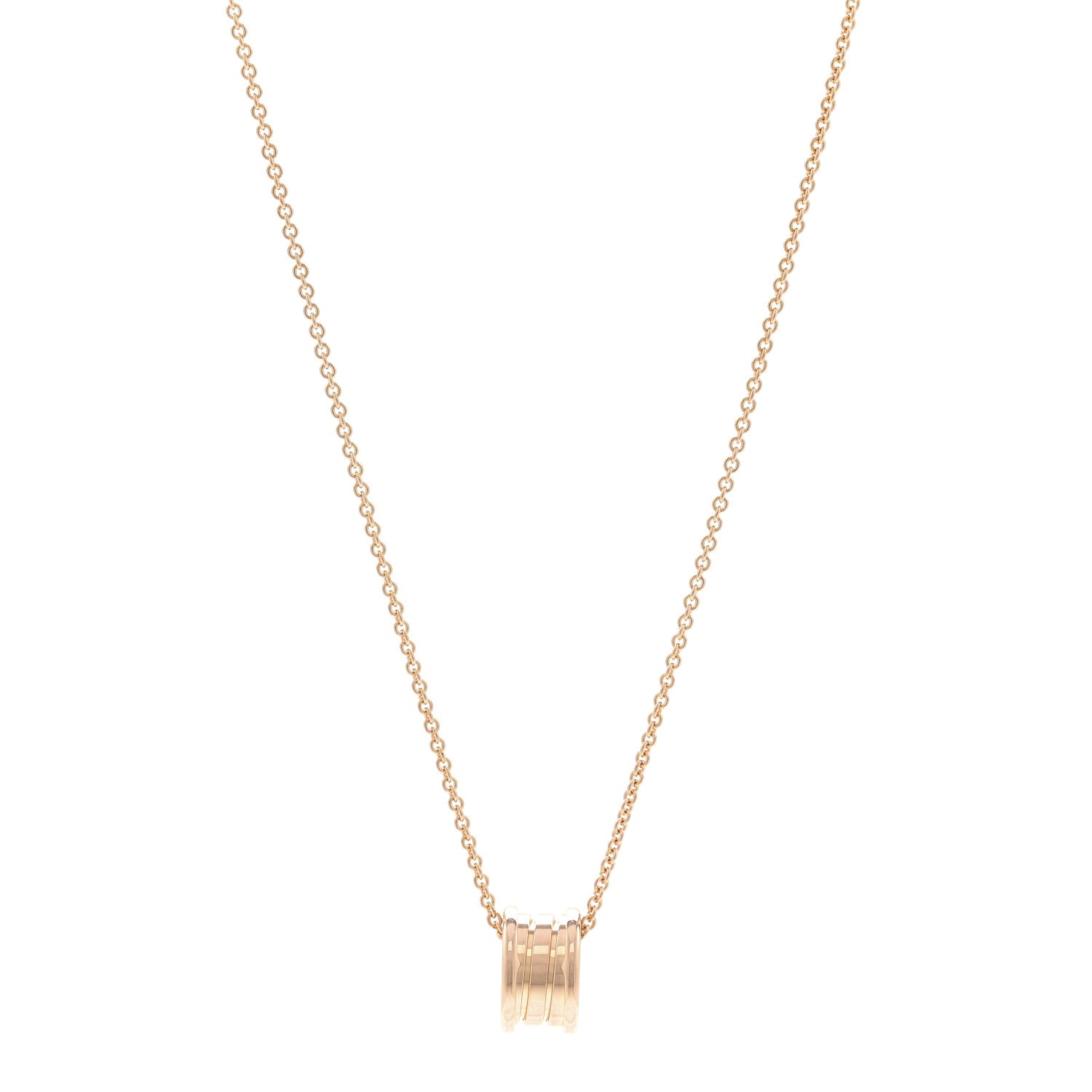 Bulgari 18K Rose Gold B.Zero1 Pendant Necklace 1 of 5