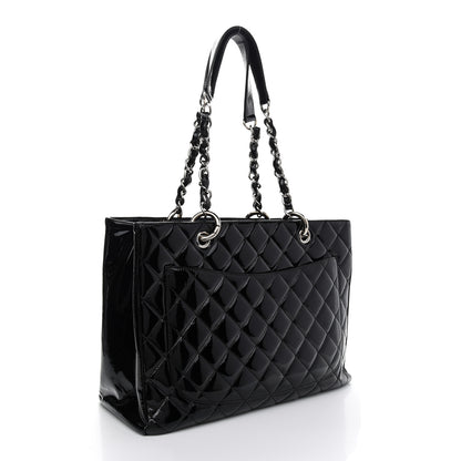 Chanel Patent Grand Shopping Tote GST Black 3 of 10