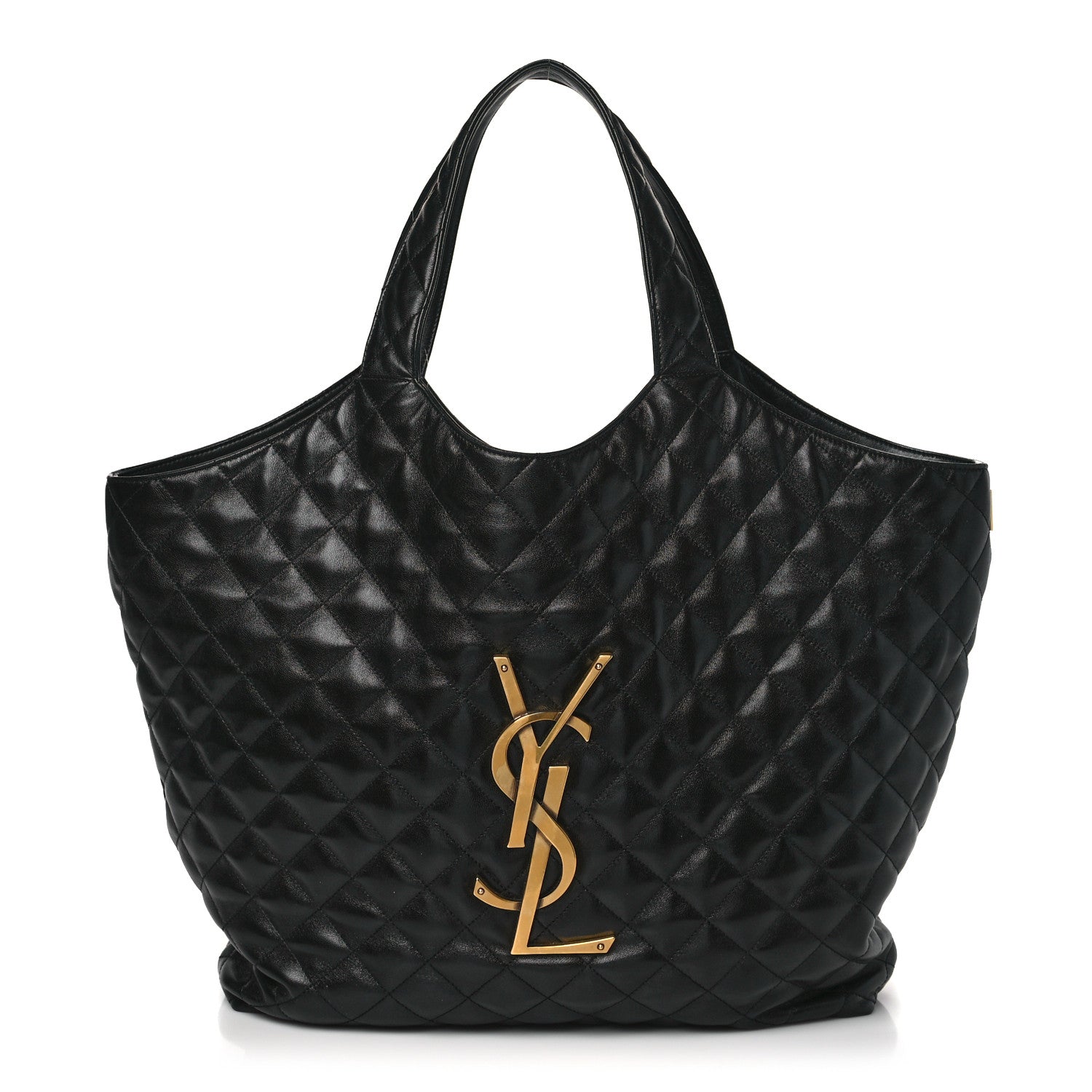 Saint Laurent Lambskin Quilted Maxi Icare Shopping Tote Black 1 of 9